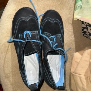 Jambu Black and Blue Lace-Up Shoes